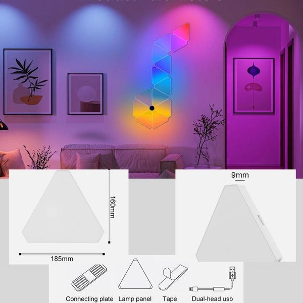 مصابيح الجدار الذكية الثلاثية LED RGB(6 قطع)