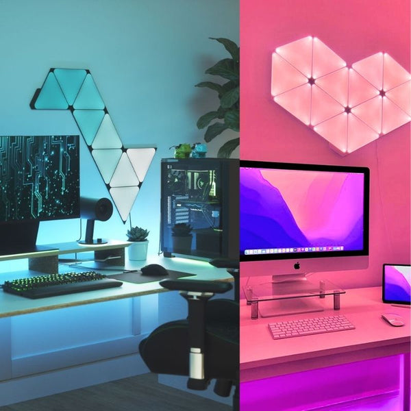 مصابيح الجدار الذكية الثلاثية LED RGB(6 قطع)