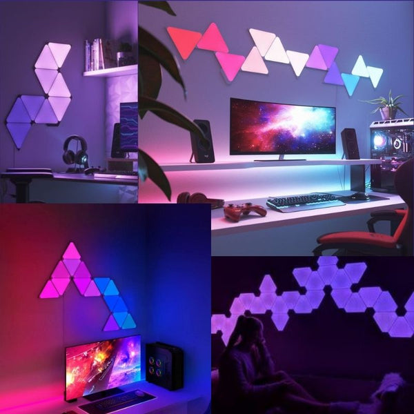 مصابيح الجدار الذكية الثلاثية LED RGB(6 قطع)