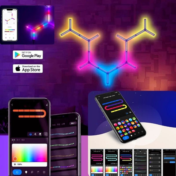مصابيح الجدار الذكية LED RGB (Y)(7 قطع)