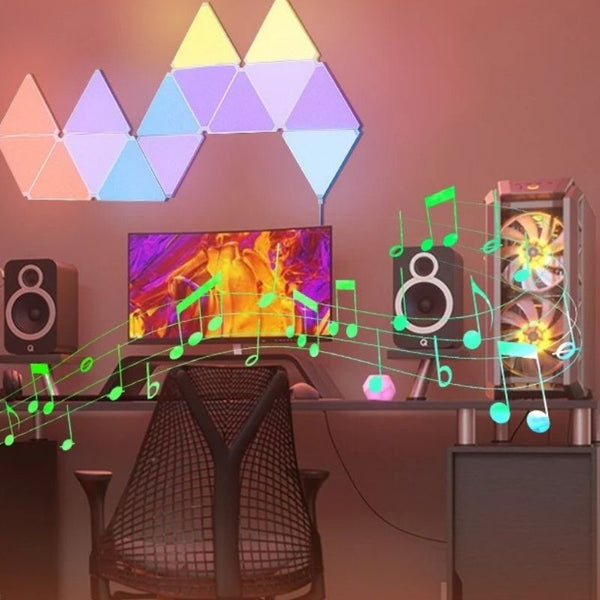 مصابيح الجدار الذكية الثلاثية LED RGB(6 قطع)