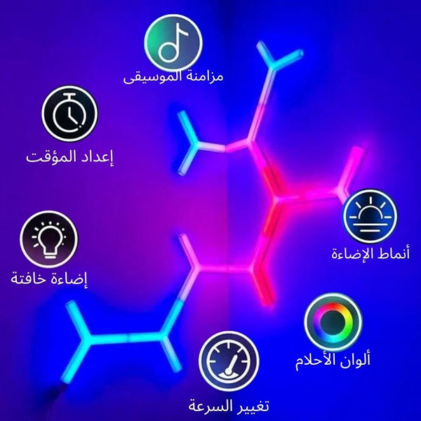 مصابيح الجدار الذكية LED RGB (Y)(7 قطع)