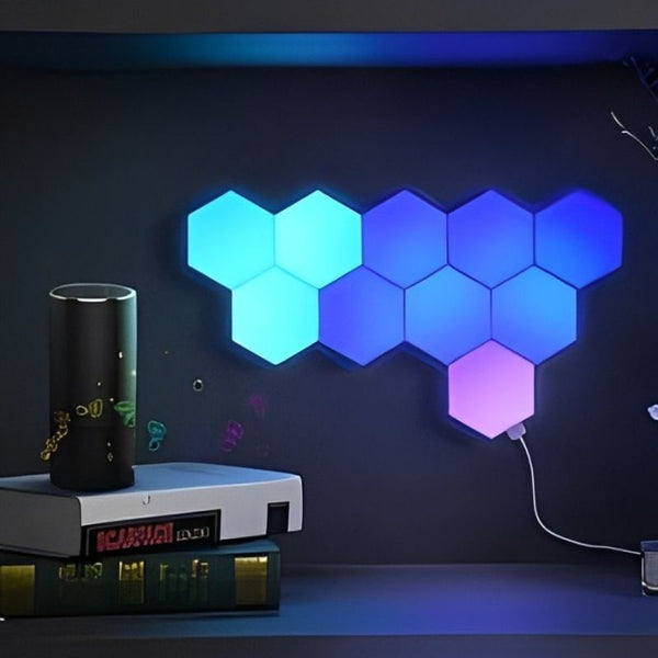 مصابيح الجدار الذكية السداسية LED RGB(6 قطع)