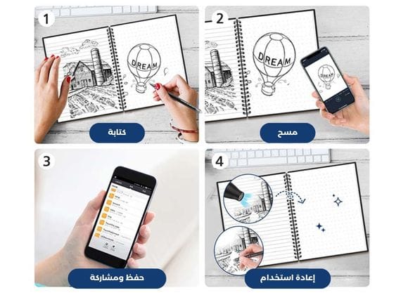 دفتر ذكي قابل للإعادة الإستخدام